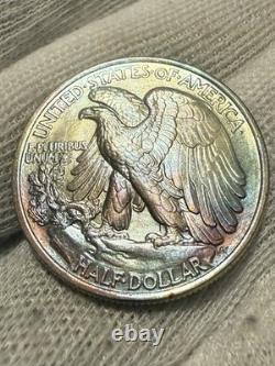 1943 Walking Liberty Silver Half Dollar Gem UNC+++++ Original Toned