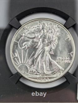 1943 Walking Liberty Silver Half Dollar MS64 NGC Original Bag Relic Label