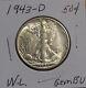 1943-d Walking Liberty Half Dollar- Gem Bu Gem Brilliantly Uncirculated