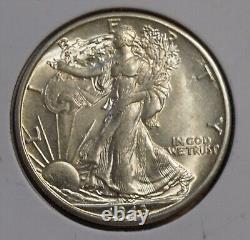 1943-d Walking Liberty Half Dollar- Gem Bu Gem Brilliantly Uncirculated