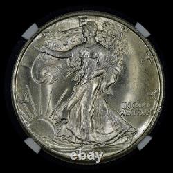 1943-d Walking Liberty Half Dollar? Ngc Ms-66? Coin Uncirculated 001? Trusted