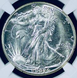1944-D Liberty Walking Half Dollar NGC MS-65 Mint State 65