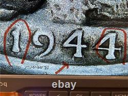 1944-D RPM Walking Liberty Half Dollar, Hand Graved Initials