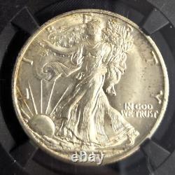 1944-D Silver WALKING LIBERTY Half Dollar NGCX 9.5 NGC MS 65