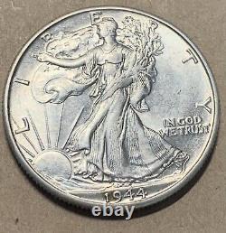 1944-D Walking Liberty Half, Choice MS++++, Blast White Near Gem