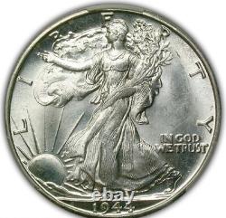 1944 D Walking Liberty Half Dollar Cac Ms 63 Frosted Silver Satin Well Struck
