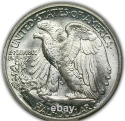 1944 D Walking Liberty Half Dollar Cac Ms 63 Frosted Silver Satin Well Struck