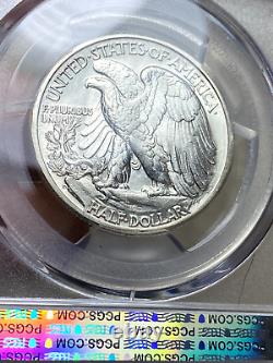 1944-D Walking Liberty Half Dollar PCGS MS-65 Nice Blast White Coin Flashy