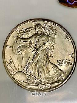 1944 D Walking Liberty Half MS64 NGC Old Fatty Gold Label, Gold CAC