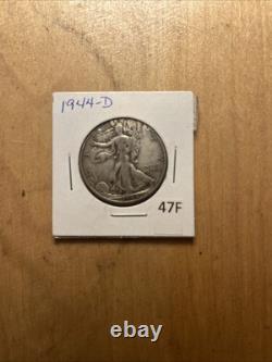 1944 D silver walking liberty half dollar coin