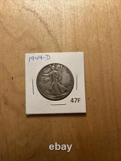 1944 D silver walking liberty half dollar coin