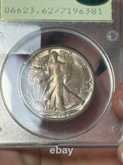 1944-S PCGS MS62 CAC Rattler Walking Liberty Half Old Green Holder