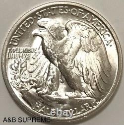 1944 S Walking Liberty Half Dollar Gem Bu Uncirculated 90% Silver
