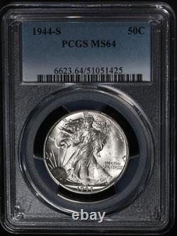 1944-S Walking Liberty Half PCGS MS64 Blast White Great Eye Appeal