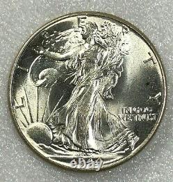 1944 Silver Walking Liberty Half Dollar Lustrous Gem Brilliant Uncirculated