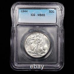 1944 Walking Liberty Half Dollar 50c ICG GRADED MS65