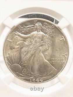 1944 Walking Liberty Half Dollar Coin United States US Silver Graded NGC UNC