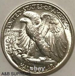 1944 Walking Liberty Half Dollar From OBW Roll Estate CH-GEM Bu Unc 90% Silver