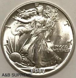 1944 Walking Liberty Half Dollar Gem Bu Uncirculated 90% Silver