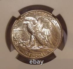 1944-d Ngc Ms66+ Plus Walking Liberty Half Dollar Superb Mint State