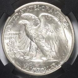 1944-d Silver Walking Liberty Half Dollar Ngcx 9.5 Ngc Ms 65