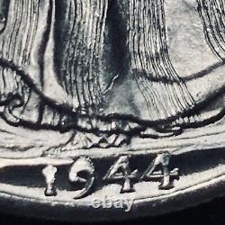 1944-d Superb+gem Bu Walking Liberty Half-dollar From Original Collection
