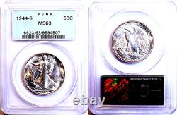 1944-s 50c Walking Liberty Pcgs Ms-63 Silver Half Dollar Pcgs Ogh Beauty