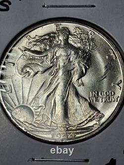 1944-s Walking Liberty Half Dollar. Ms/ Bu/ Choice Almost Gem. ++++