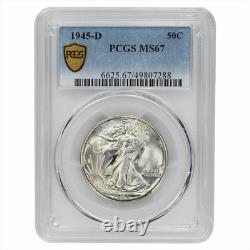 1945D Walking Liberty Half Dollar 50C PCGS MS 67