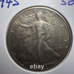 1945 50C Walking Liberty Half Dollar