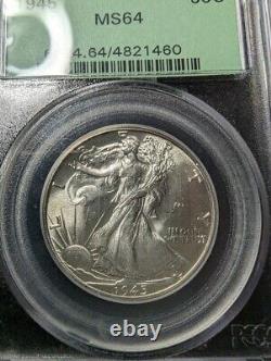 1945 50c Walking Liberty Half Dollar PCGS MS64 4821460