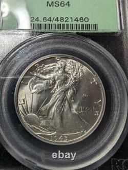 1945 50c Walking Liberty Half Dollar PCGS MS64 4821460