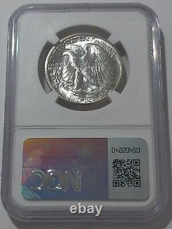 1945 D Ngc Ms66 Silver Mint State Half Dollar Walking Liberty 50c White Label