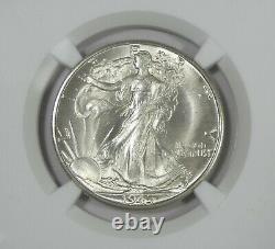 1945-D Walking Liberty Half Dollar CERTIFIED NGC MS 66 Silver 50c