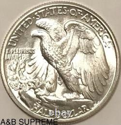 1945 D Walking Liberty Half Dollar From Obw Roll Choice-gem Bu Unc. 90% Silver