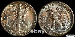 1945 D Walking Liberty Half Dollar Gem Brilliant Uncirculated Bright White C7066