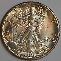 1945 D Walking Liberty Half Dollar Gem Brilliant Uncirculated Bright White C7066