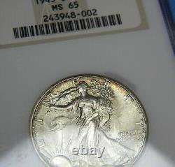 1945-D Walking Liberty Half Dollar MS65