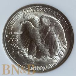 1945-D Walking Liberty Half Dollar NGC MS-65 (Old Holder) Bright White Luster