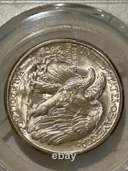 1945 D Walking Liberty Half Dollar PCGS MS66+ Light Rim Toned/Gold Shield