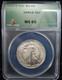 1945 D Walking Liberty Silver Half Dollar 50c Anacs Ms65 Gem See Pics