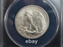 1945 D Walking Liberty Silver Half Dollar 50c ANACS MS65 GEM See Pics