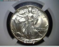 1945-D Walking Liberty Silver Half Dollar NGC MS 66