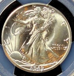1945-D Walking Liberty Silver Half Dollar PCGS MS65 Brilliant Luster