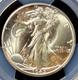 1945-d Walking Liberty Silver Half Dollar Pcgs Ms65 Brilliant Luster