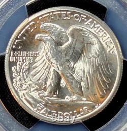 1945-D Walking Liberty Silver Half Dollar PCGS MS65 Brilliant Luster