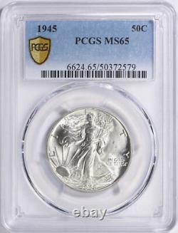 1945 Liberty Walking Half Dollar PCGS MS-65 Mint State 65