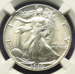 1945 NGC MS 65 Liberty Walking Silver Half Dollar, Certified MS 65 Silver 50C