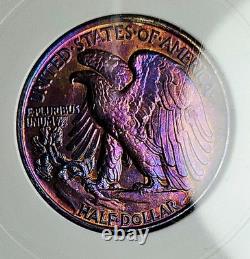 1945-P Walking Liberty Half Dollar MS67 Toning