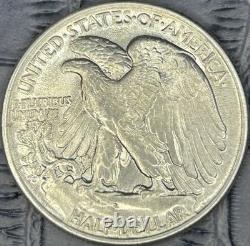 1945-P Walking Liberty Silver Half Dollar Missing Designer's Initials FS-901